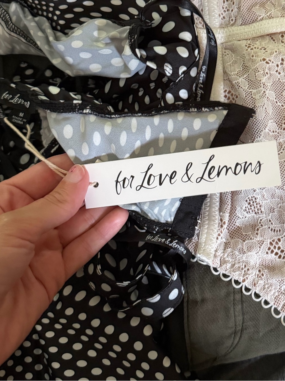 For Love & Lemons Dany Bodysuit Puff Sleeve Polka Dot Open Back Thong New Tags M - Picture 4 of 4